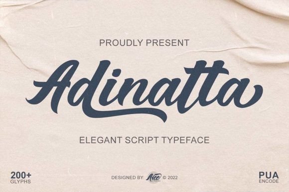 Adinatta: A Modern Script Font for Creative Branding