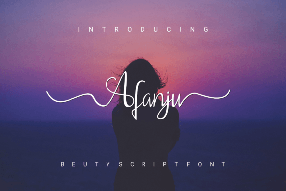 Afanju: A Romantic Script Font for Editorial Design