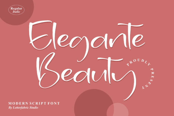 Elegante Beauty: A Modern Script Typeface for Authentic Branding