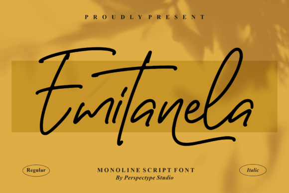Emitanela Script Font for Editorial Design