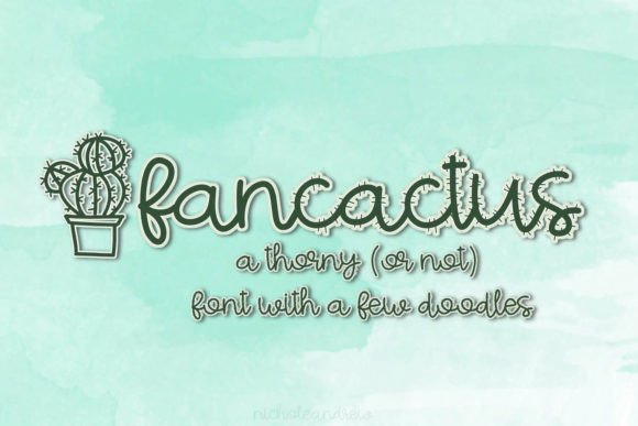 Fancactus: A Handwritten Script Font for Authentic Branding
