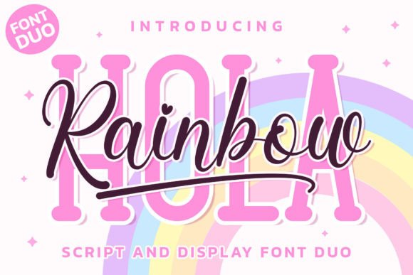 Hola Rainbow Duo: A Playful Font for Branding Magic