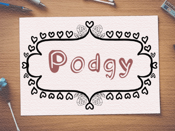 Podgy: A Whimsical Handwritten Typeface for Quirky Brand Identity