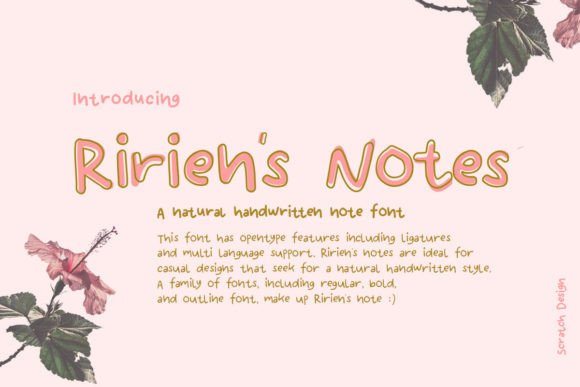 Ririen s Notes: The Whimsical Handwritten Font for Creative Sellers