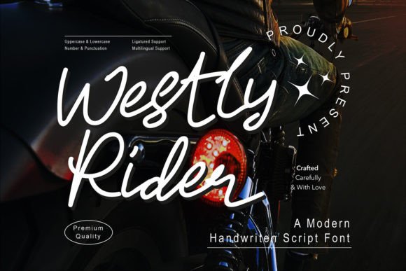 Westly Rider: The Modern Script Font for Authentic Brand Identities